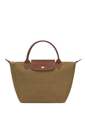 Longchamp Le Pliage leather-trim tote bag - Green