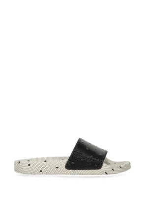 RED(V) Point d'Esprit open-toe sliders - Black