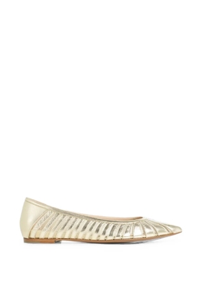 Roberto Festa Febe laser-cut pointed-toe ballet flats - Gold