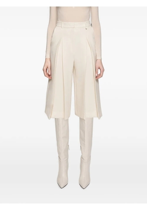 NISSA tailored high-waist bermuda shorts - Neutrals