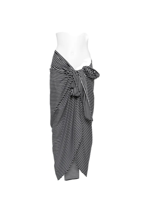 The Frankie Shop striped wrap-style maxi skirt - Black