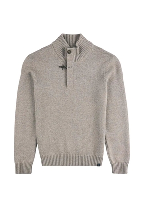 Fay toggle-fastening wool sweater - Neutrals