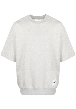 Jil Sander short-sleeve cotton sweatshirt - Grey