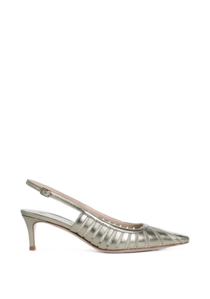 Roberto Festa Fenice laser-cut slingback heeled pumps - Gold