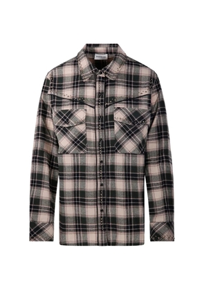 P.A.R.O.S.H. stud-embellished checked shirt - Green