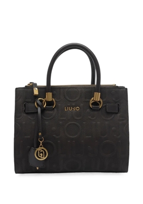 LIU JO Small logo-debossed satchel bag - Brown