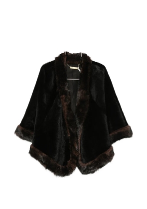 Nour Hammour Olympe leather shawl - Black