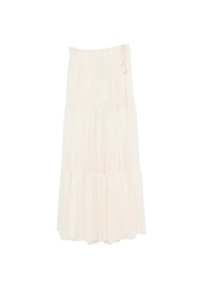 ARCINA ORI Alessandra tiered maxi skirt - Neutrals