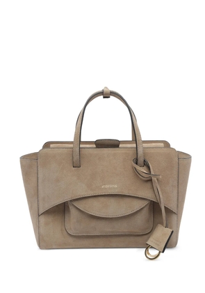 HIDESINS Flap M suede tote bag - Neutrals