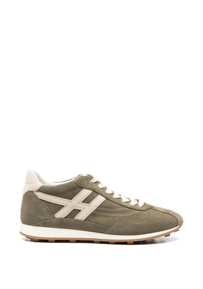 Hogan panelled suede sneakers - Green