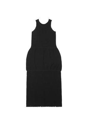 Issey Miyake pleated racer-back midi dress - Black