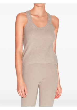 La Perla braided-detail tank top - Grey
