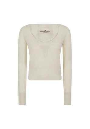Ermanno Scervino scoop-neck sweater - Neutrals