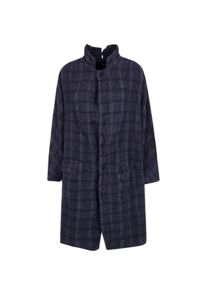 Daniela Gregis check-pattern single-breasted coat - Grey