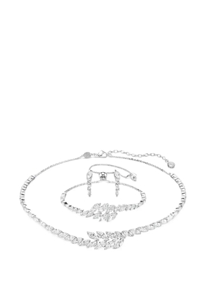 Swarovski crystal-embellished jewellery set of 3 pieces - Silver