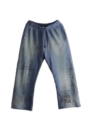 SAITOS graphic-print track pants - Blue