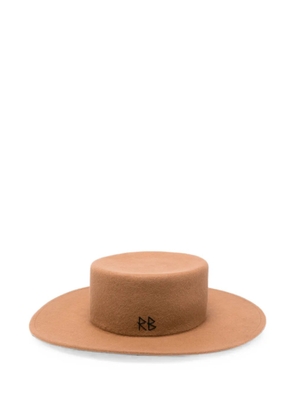 Ruslan Baginskiy wool felt Canotier hat - Neutrals