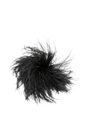 Gianluca Capannolo feather-embellished brooch - Black