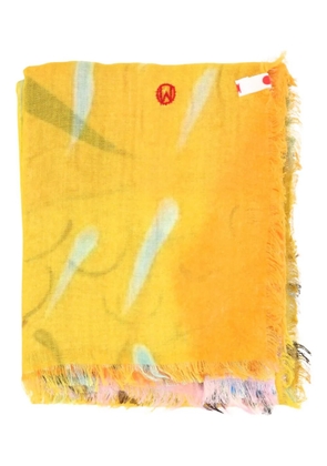 TALKING WALLS graphic-print scarf - Yellow