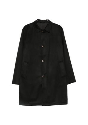 Kired single-breasted cashmere coat - Black
