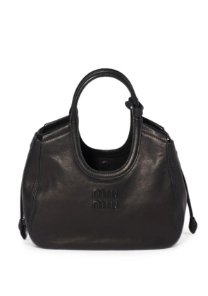 Miu Miu Ivy nappa leather tote bag - Black