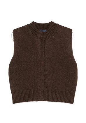 Soeur ribbed-knit sleeveless sweater - Brown