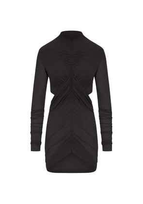Rick Owens ruched cut-out mini dress - Black