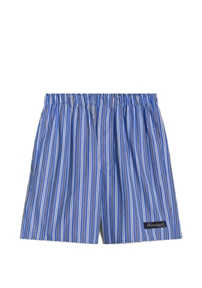 HommeGirls striped-pattern logo-patch boxer shorts - Blue