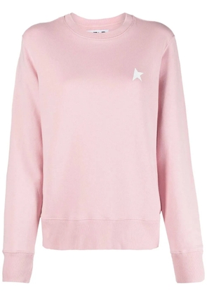Golden Goose logo-print cotton sweatshirt - Pink