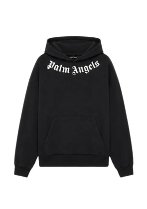 Palm Angels logo-print hoodie - Black