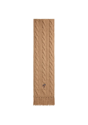 Polo Ralph Lauren Polo Bear cable-knit scarf - Neutrals
