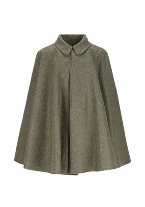 IL TABARRO single-breasted virgin-wool cape - Green
