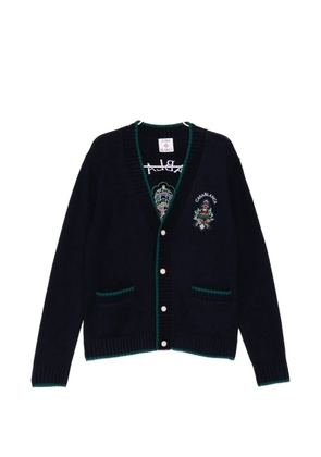 Casablanca logo-embroidered cardigan - Blue