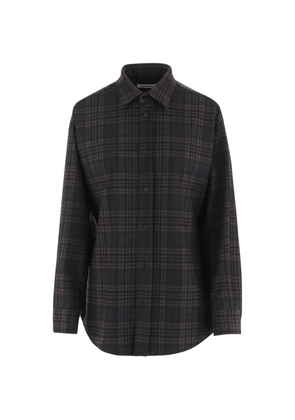 DARKPARK check-pattern button-down shirt - Black