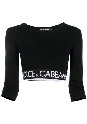 Dolce & Gabbana logo-band crop top - Black