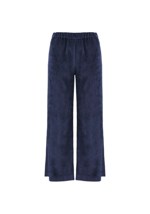F.It ribbed-knit trousers - Blue