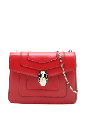 Bvlgari Pre-Owned 2010-2026 Small Leather Square Serpenti Forever Chain crossbody bag - Red