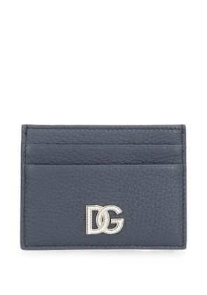 Dolce & Gabbana calfskin card holder with logo - Blue