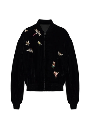 Balmain velvet bomber jacket - Black