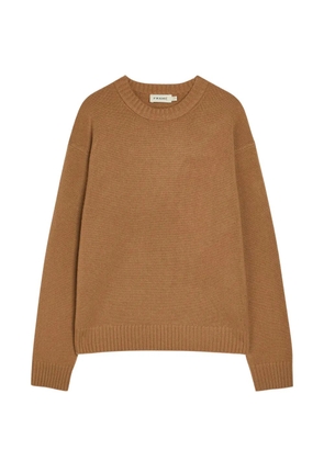 FRAME crew-neck ribbed-trim sweater - Neutrals
