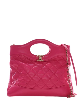 CHANEL Pre-Owned 2021-2026 Large Quilted Glazed Calfskin 31 Shopping Bag satchel - Pink