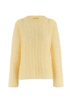 Guest In Residence cable-knit crew-neck sweater - Yellow