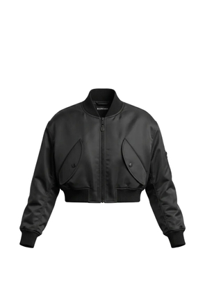 Balenciaga cropped bomber jacket - Black