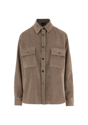 F.It corduroy flap-pocket shirt - Brown