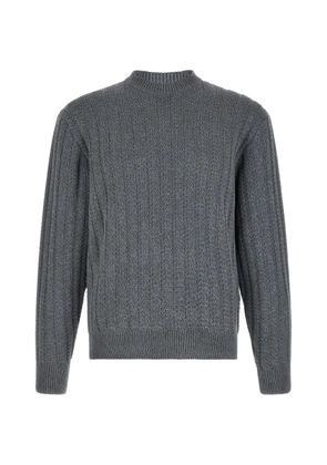 BOSS textured-knit cotton sweater - Grey