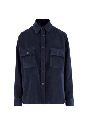 F.It corduroy-effect pocket-detail shirt - Blue