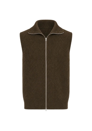 Jil Sander wool zip-up vest - Brown