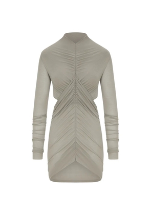 Rick Owens ruched cut-out mini dress - Grey