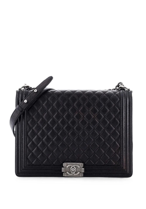 CHANEL Pre-Owned Boy Flap Bag Quilted Caviar Large shoulder bag - Black