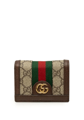 Gucci Pre-Owned 2016-2026 GG Supreme Web Ophidia Wallet small wallets - Neutrals